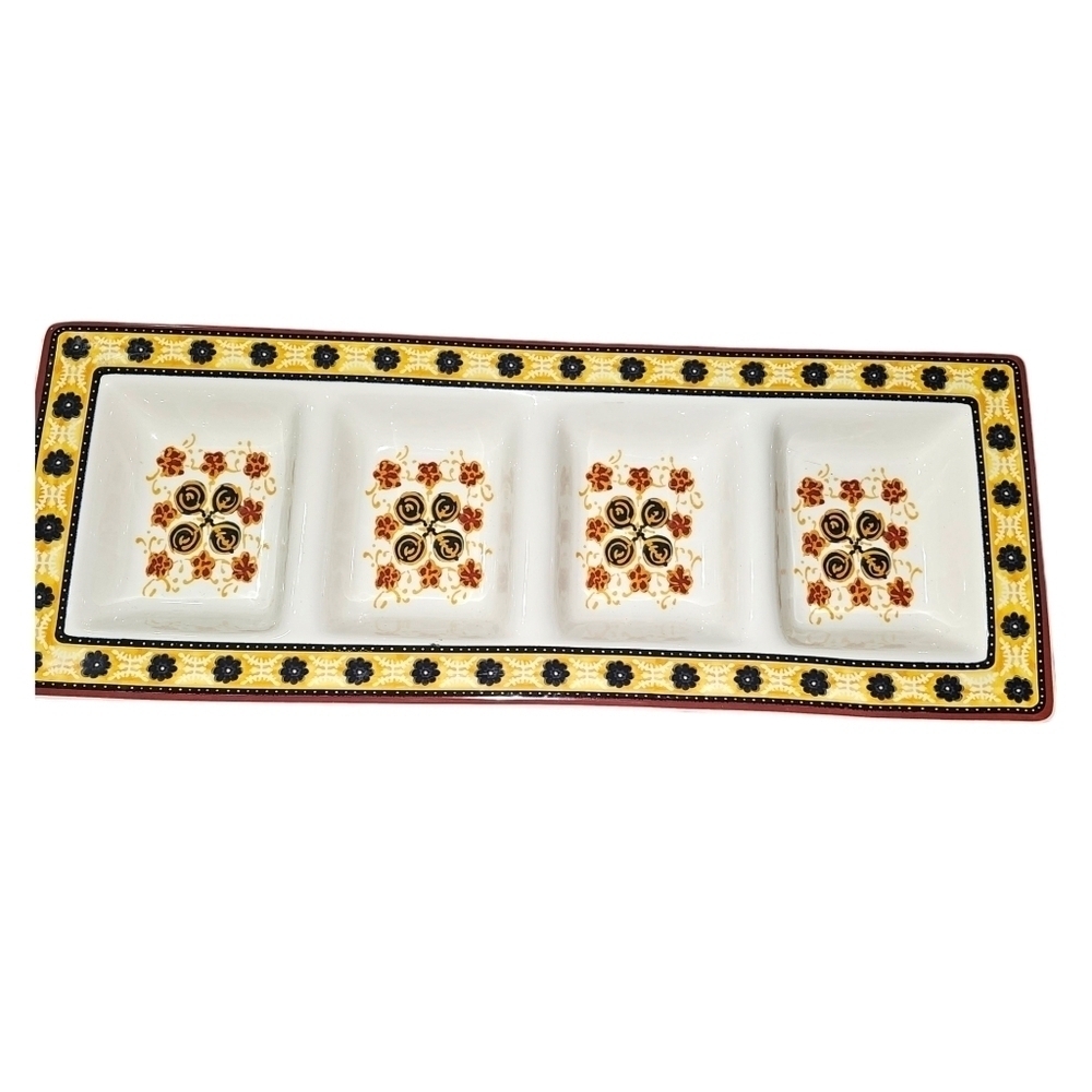 The Main Ingredients Ironstone 4 Sectioned Relish Serving Tray